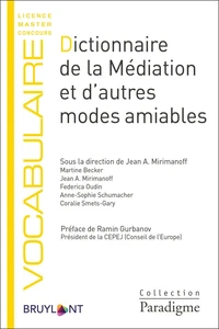 Dictionnaire de la médiation et d'autres modes amiables