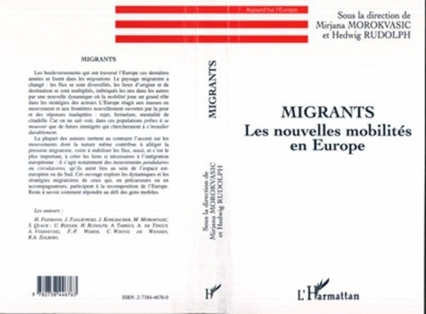 Mirjana Morokvasic - Migrants - Les nouvelles mobilités en Europe.
