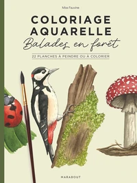 Coloriage aquarelle Balades en forêt