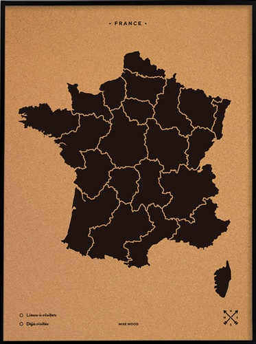 Woody Map L France cadre noir