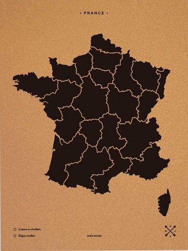 Woody Map XL France noir