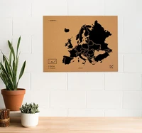 Woody map XL l'Europe noir