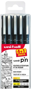 Pochette 4 feutres Uni Pin + 1 gratuit - mines de 0,1/0,3/0,5/0,6/0,8
