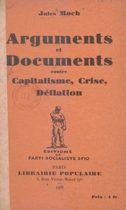 Arguments et documents contre capitalisme, crise, déflation