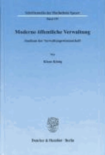 Moderne öffentliche Verwaltung - Studium der Verwaltungswissenschaft.