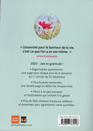 Agenda du bonheur  Edition 2022