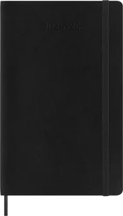 Agenda journalier 18 mois 2025/2026 - Couverture souple - Grand format - Noir