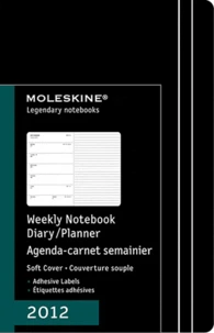 Agenda Moleskine 13*21 1 semaine par page + note soft Noir