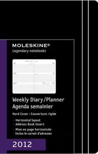 Agenda Moleskine 13*21 1 semaine sur 2 pages horizontal Noir