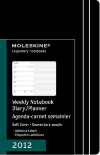 Agenda Moleskine 9*14 1 semaine par page + note soft Noir