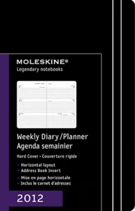 Agenda Moleskine 9*14 1 semaine sur 2 pages horizontal Noir
