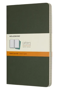 Cahier ligne grand format vert myrte set de 3