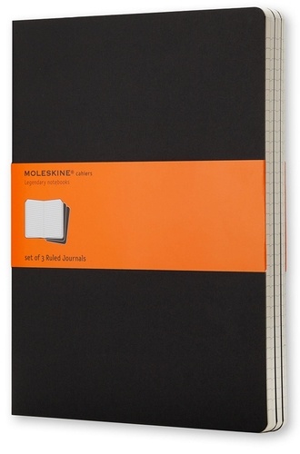 Cahier Moleskine carton noir 19 x 25 cm ligné /3