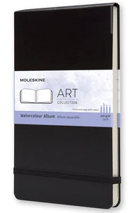 Carnet aquarelle grand format couv. rigide noir