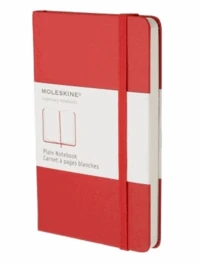 Carnet classique, à pages blanches, grand format,rouge écarlat,couverture rigide
