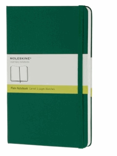 Carnet Moleskine rigide 13 x 21 cm uni Vert