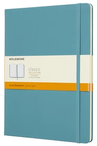 Moleskine carnet classic xl ligne rigide bleu canard