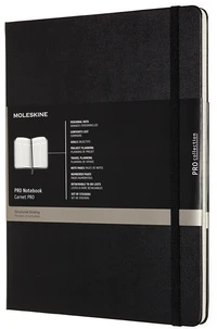 Moleskine pro notebook xl hard black
