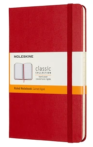 Notebook med rul scarlet red hard