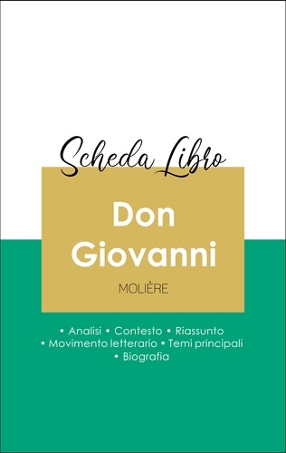 Scheda libro Don Giovanni (analisi letteraria di riferimento e riassunto completo)