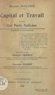 Capital et travail devant les partis radicaux