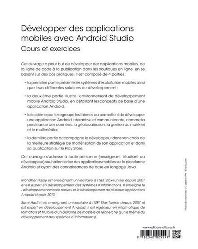Développer des applications mobiles avec Android Studio. Cours et exercices
