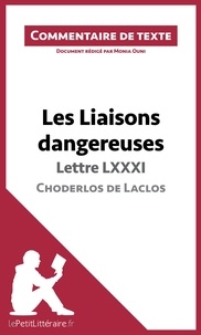 Monia Ouni - Les liaisons dangereuses de Choderlos de Laclos : Lettre LXXXI - Commentaire de texte.