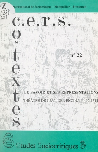 Le savoir et ses représentations : théâtre de Juan Del Encina (1492-1514)