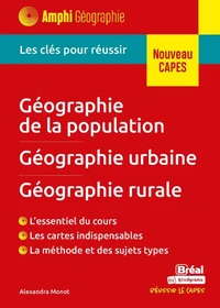 Géographie de la population, Géographie urbaine, Géographie rurale
