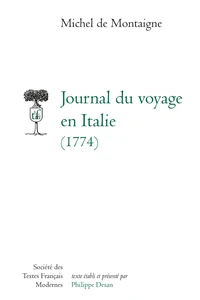 Journal du voyage en Italie (1774)