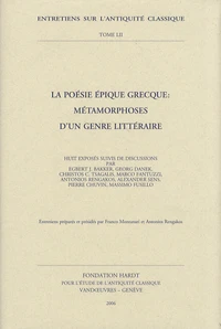 La poésie épique grecque : métamorphoses d'un genre littéraire