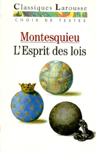  Montesquieu - De l'esprit des lois.