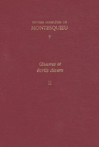 Oeuvres complètes de Montesquieu