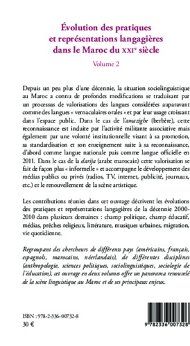 Evolution des pratiques et représentations langagières dans le Maroc du XXIè siècle. (Volume 2)