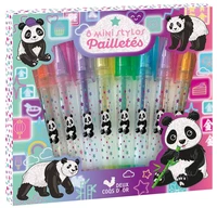 8 mini stylos pailletés