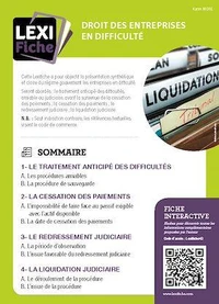 Droit des entreprises en difficulté