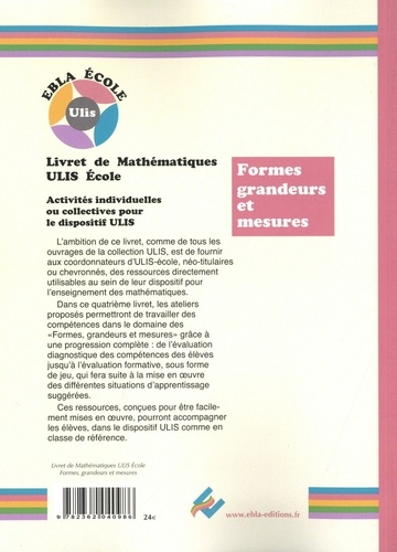 Livret de mathématiques ULIS Ecole. Formes, grandeurs et mesures