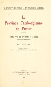 La province cambodgienne de Pursat