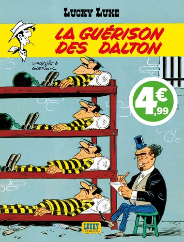 Couverture de Lucky Luke n° 12 La Guérison des Dalton