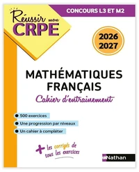 Mon cahier d'entrainement Mathématiques-Français L3 et M2