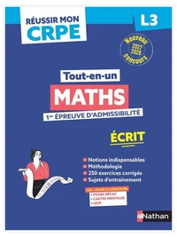 Réussir mon CRPE Maths 1e épreuve d'admissibilité L3 écrit 2027