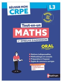 Réussir mon CRPE - Maths Admission concours L3 oral 2027-2028