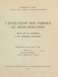 L'évolution des formes de rémunérations