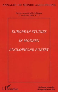 European Studies in Modern Anglophone Poetry