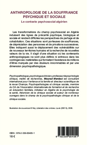 Anthropologie de la souffrance psychique et sociale. Le contexte psychosocial algérien