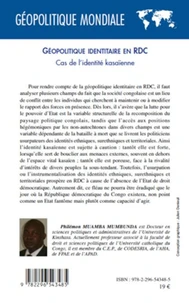 Géopolitique identitaire en rdc