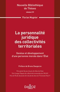La personnalité juridique des collectivités territoriales