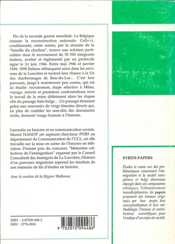 Histoire d'un parcours migratoire. Les ouvriers-mineurs italiens à Bois-du-Luc (mai 1946 - janvier 1949)