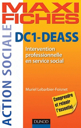 Muriel Lebarbier-Foisnet - DC1 - DEASS Intervention professionnelle en service social.
