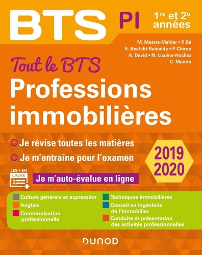 Tout le BTS Professions immobilières. 1re et 2e années  Edition 2019-2020
